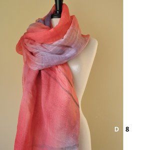 New art painting natural color dyed long size scarf 2 colors for optional